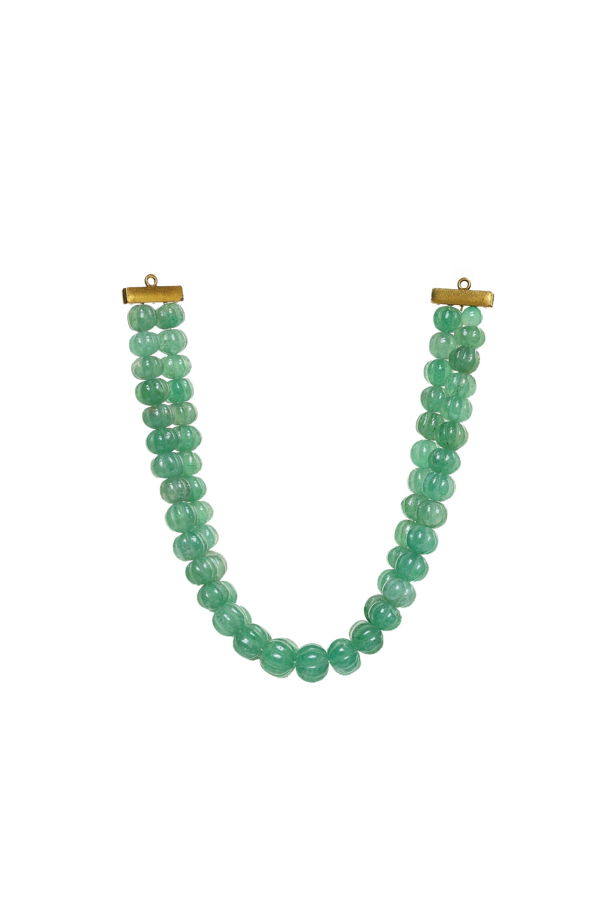 XAGO Carved Jade Melon Necklace