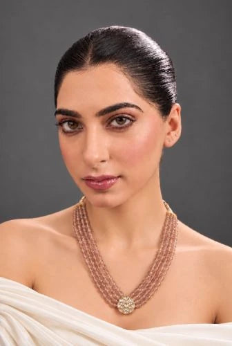 XAGO Blush Multi-layerCascade Crystal Necklace
