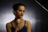 White Druzy Ring in 22K gold-plated brass, handcrafted by XAGO