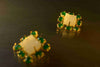 VALERIE GOLD TONED DRUZY STONE STUD EARRING FOR WOMEN jewellery in 24K gold plating | XAGO Luxe