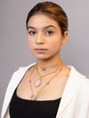 LE AVENA GOLD PLATED PINK BEADS AND KUNDAN STUDDED NECKLACE jewellery in 24K gold plating | XAGO Luxe