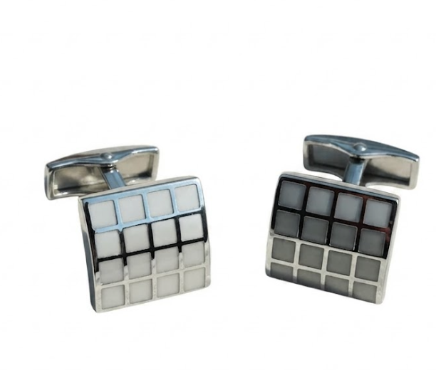 GridMatrix Enamel Cufflinks