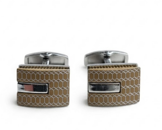 HexaGrid Steel Cufflinks