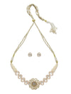 Kundan-Floral Pearl Choker set
