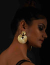 KAYNA GOLD TONE HOOPS EARRINGS jewellery in 24K gold plating | XAGO Luxe