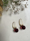 GOLD TONED PINK CONTEMPORARY SHAPED DROP EARRINGS jewellery in 24K gold plating | XAGO Luxe