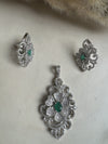 LE AMOR SILVER-PLATED & GREEN AD-STUDDED jewellery in 24K gold plating | XAGO Luxe