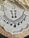 LE ATHENIA DIAMOND AND PEARL NECKLACE SET jewellery in 24K gold plating | XAGO Luxe