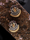 LE ADELA SILVER-PLATED BEADED DOME-SHAPED EARRINGS jewellery in 24K gold plating | XAGO Luxe
