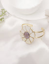 EMBER AMETHYST & MOTHER OF PEARL BRACELET jewellery in 24K gold plating | XAGO Luxe