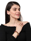 ARINYA AMETHYST HANDCUFF statement earrings in 24K gold plating | XAGO Luxe