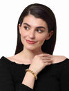 BELIG ROSE QUARTZ HANDCUFF jewellery in 24K gold plating | XAGO Luxe