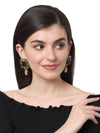 COSIMA GREEN ONYX & SMOKY QUARTZ CONVERT EARRING jewellery in 24K gold plating | XAGO Luxe