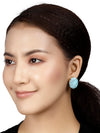 GALAXY TURQUOISE GOLD PLATED STUDS jewellery in 24K gold plating | XAGO Luxe