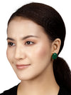 GALEN GREEN ONYX GOLD PLATED STUDS jewellery in 24K gold plating | XAGO Luxe