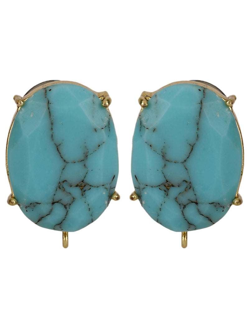 GALAXY TURQUOISE GOLD PLATED STUDS jewellery in 24K gold plating | XAGO Luxe