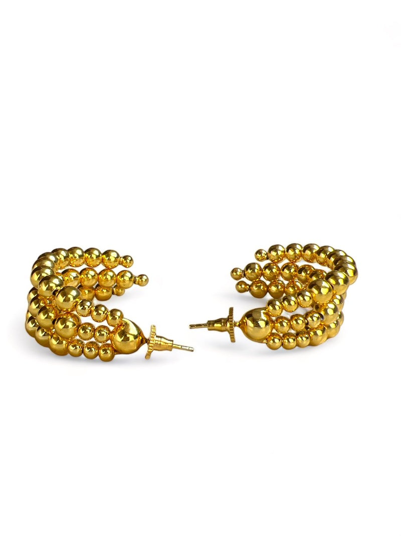 AURIEL HOOPS EARRINGS jewellery in 24K gold plating | XAGO Luxe