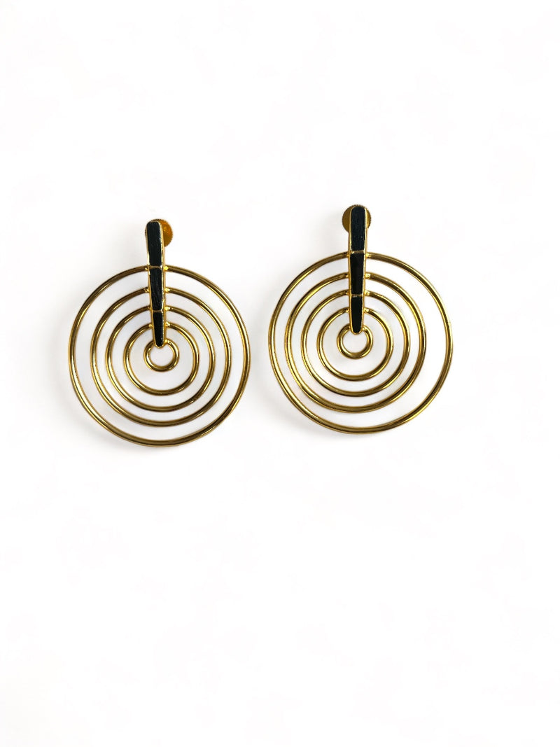 BELVA STUDS EARRINGS jewellery in 24K gold plating | XAGO Luxe