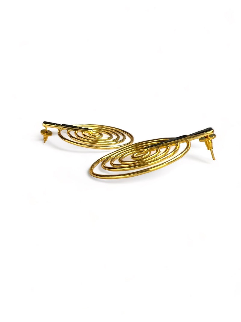 BELVA STUDS EARRINGS jewellery in 24K gold plating | XAGO Luxe