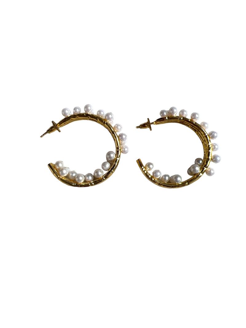 BOSKI HOOP EARRINGS jewellery in 24K gold plating | XAGO Luxe