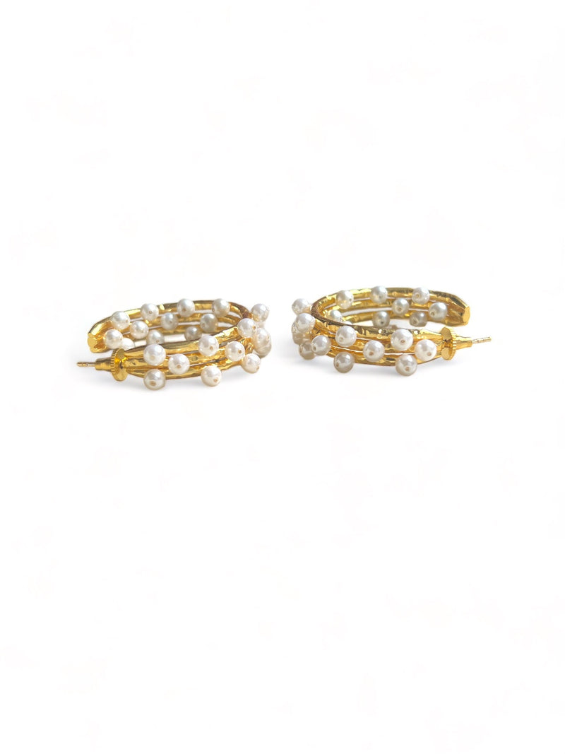 BOSKI HOOP EARRINGS jewellery in 24K gold plating | XAGO Luxe