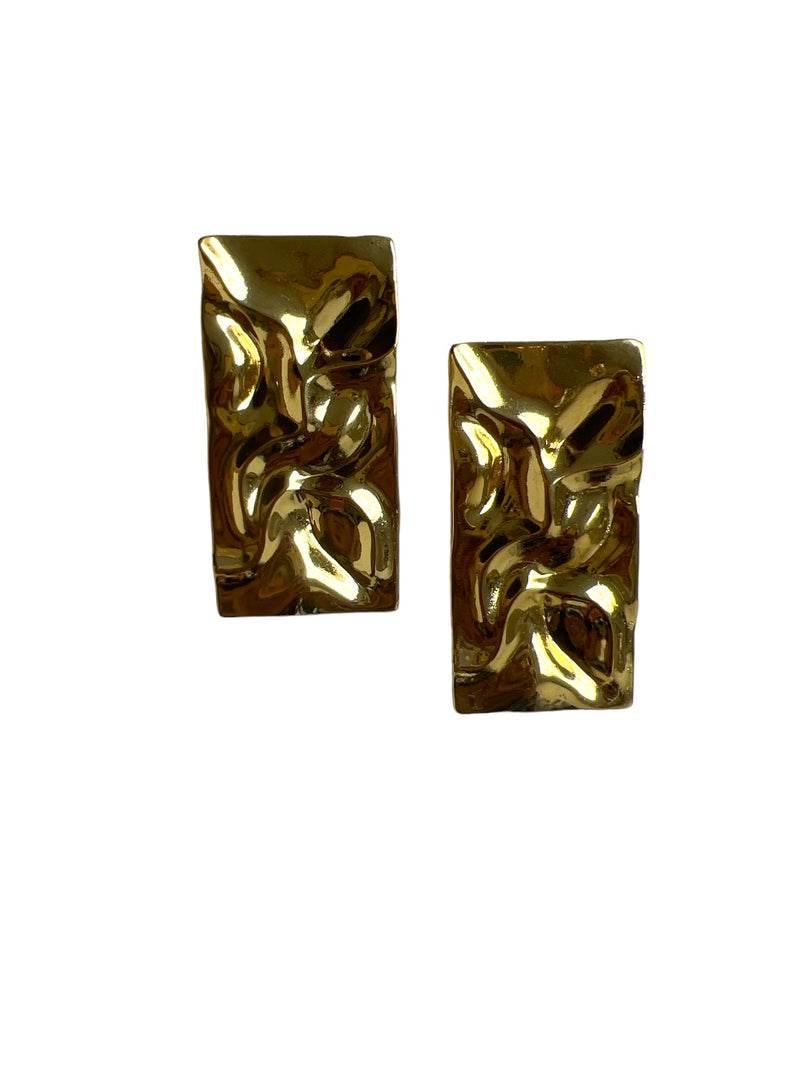 SALVIA STUDS EARRINGS jewellery in 24K gold plating | XAGO Luxe