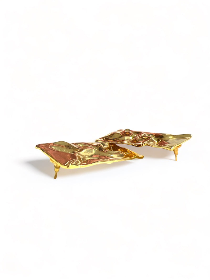 SALVIA STUDS EARRINGS jewellery in 24K gold plating | XAGO Luxe