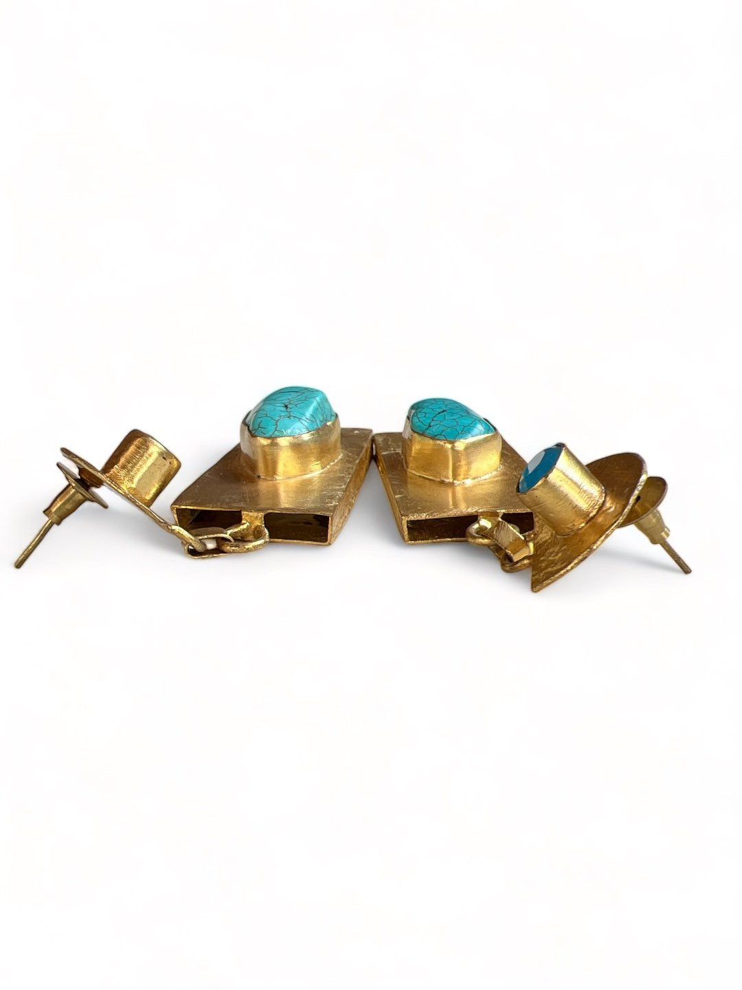 LE HANA BLUE CONTEMPORARY DROP EARRINGS