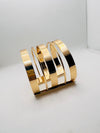 LA AGASTIN GOLD PLATED HANDCUFFS jewellery in 24K gold plating | XAGO Luxe