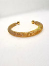 LE CRISTINA GOLD PLATED CUFF BRACELET jewellery in 24K gold plating | XAGO Luxe