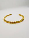 LE ALONDRA GOLD PLATED CUFF BRACELET jewellery in 24K gold plating | XAGO Luxe