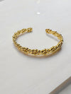 LE COMO GOLD PLATED CUFF BRACELET jewellery in 24K gold plating | XAGO Luxe