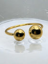 LE ZOE  GOLD PLATED CUFF BRACELET jewellery in 24K gold plating | XAGO Luxe