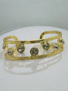LA AJARA GOLD HANDCUFFS jewellery in 24K gold plating | XAGO Luxe