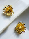 LE ELISA GOLD PLATED CONTEMPORARY SHAPED STUD EARRING jewellery in 24K gold plating | XAGO Luxe