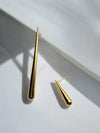 LE CARINA GOLD PLATED CONTEMPORARY SHAPED STUD EARRINGS jewellery in 24K gold plating | XAGO Luxe
