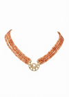Sahiba Necklace Orange Pearl & Kundan Polki Necklace