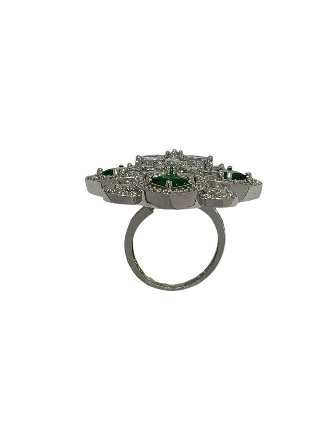 Gold Plated Green Finger Ring