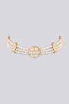 LE DULCE WHITE KHUNDAN LONG NECKLACE SET jewellery in 24K gold plating | XAGO Luxe