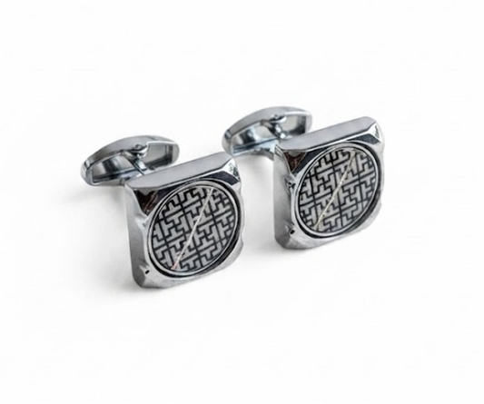 ZenMaze Steel Cufflinks