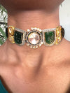 LE ADORA GOLD PLATED GREEN KUNDAN STUDDED NECKLACE jewellery in 24K gold plating | XAGO Luxe