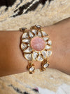 LE ADILITA PINK PEARL & KUNDAN BRACELET jewellery in 24K gold plating | XAGO Luxe