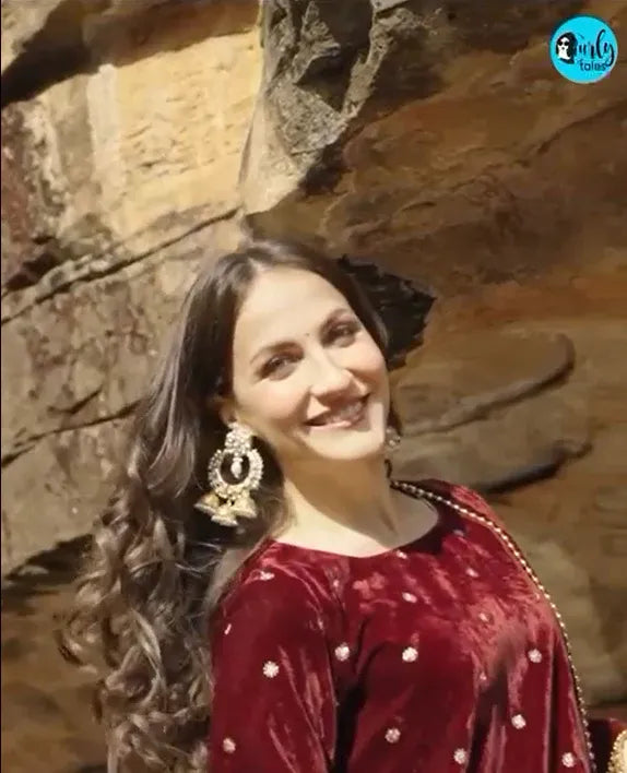 LE GILA PEARL & KUNDAN CHANDBALI EARRINGS