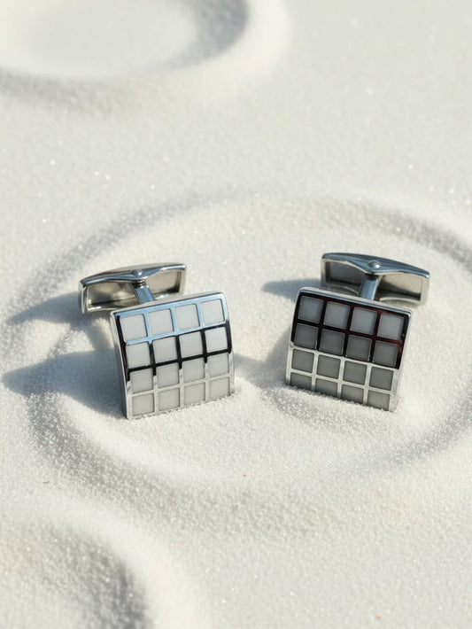 GridMatrix Enamel Cufflinks