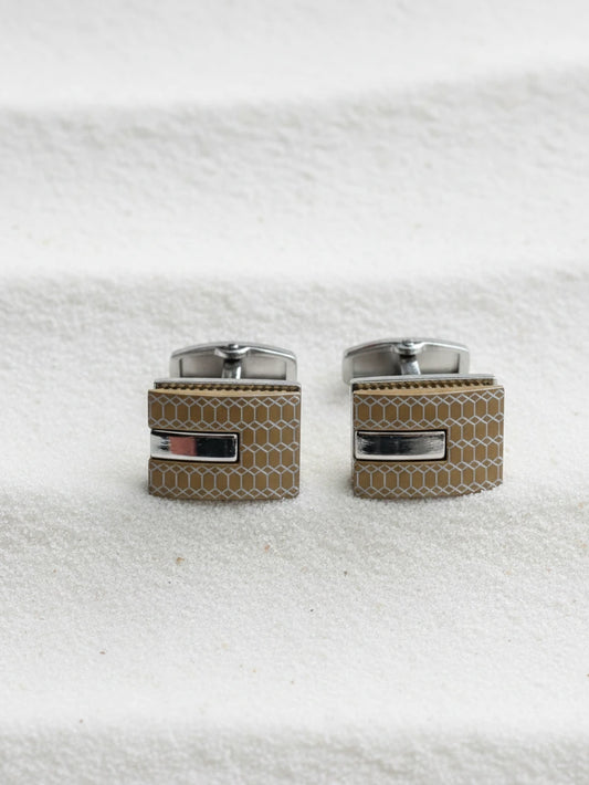 HexaGrid Steel Cufflinks