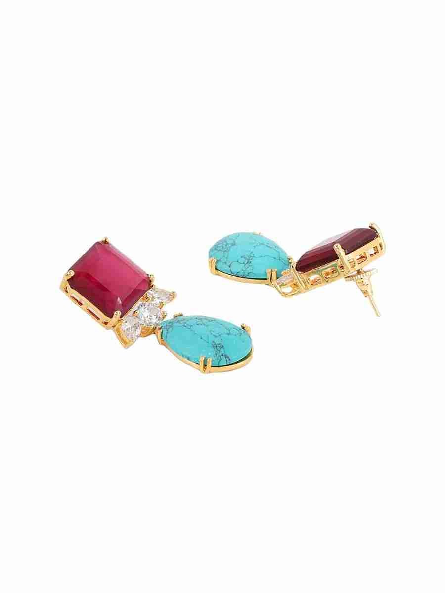 RISHIKA TURQUOISE DROP EARRING - Image 4