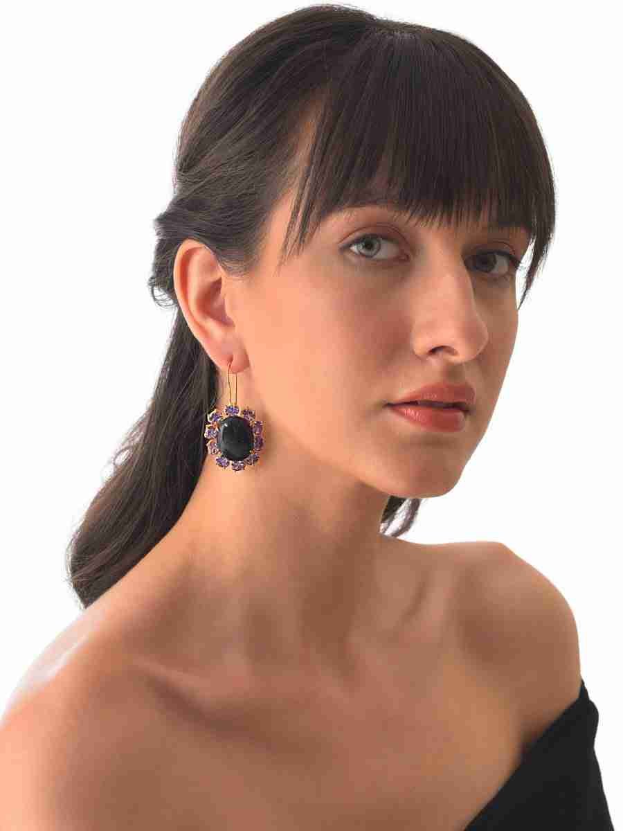 RABI PURPLE DROP EARRINGS