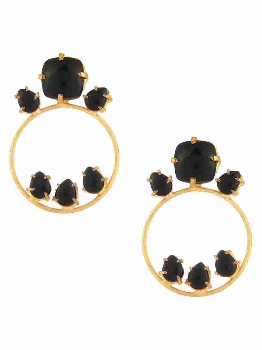 LUCIA BLACK ONYX  STUDS - Image 5