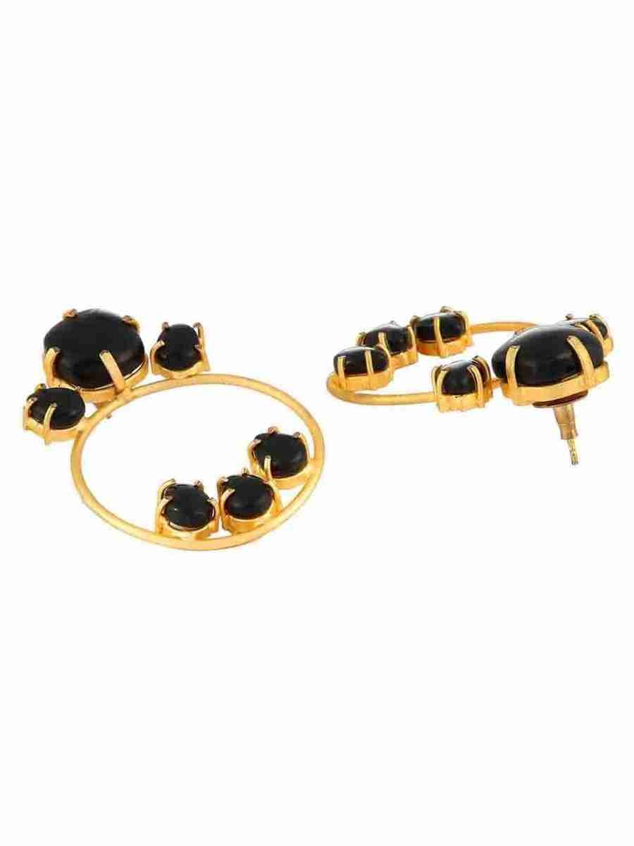 LUCIA BLACK ONYX  STUDS - Image 3