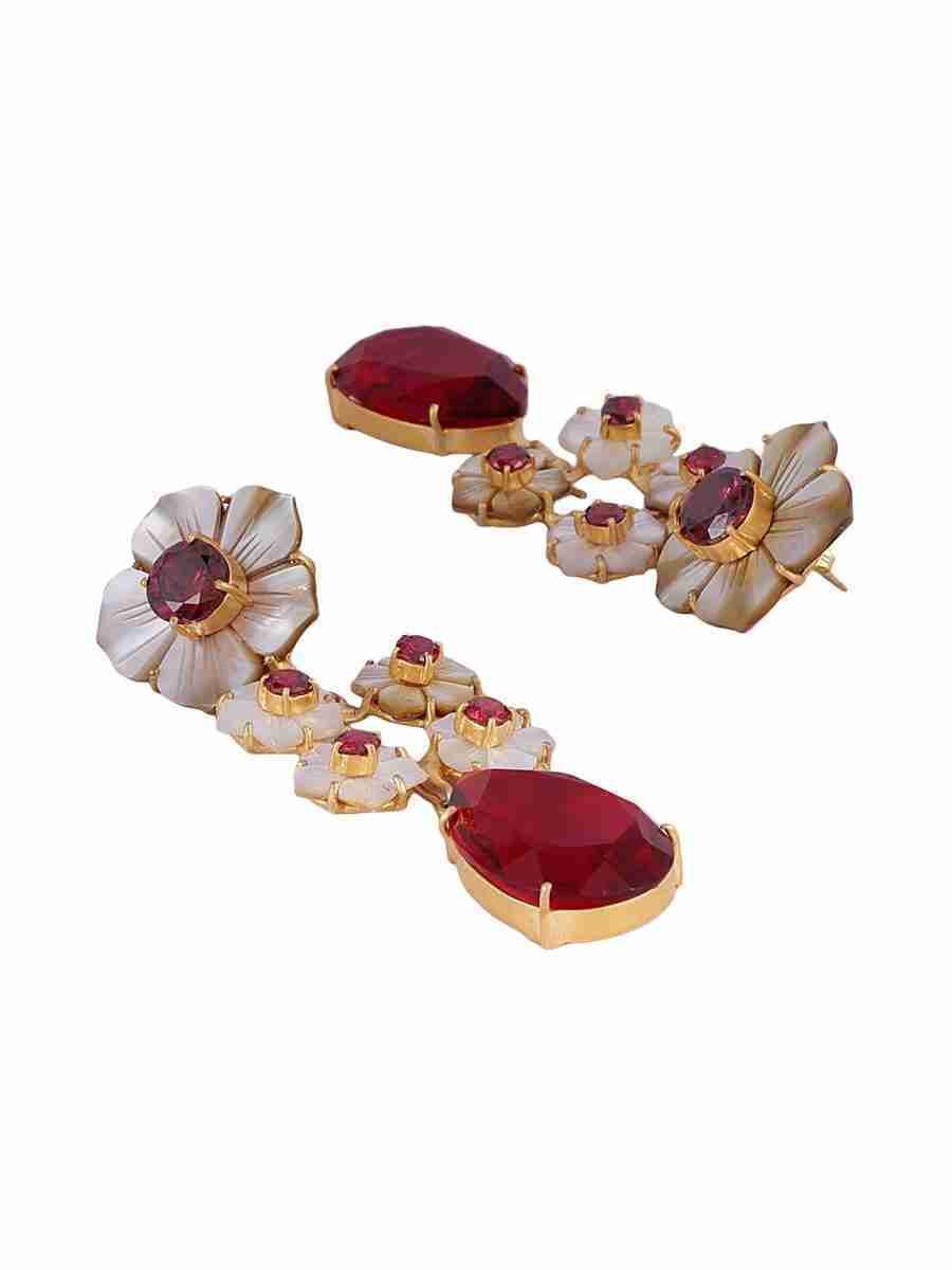 VERONA 4 IN 1 CONVERTIBLE EARRING WITH SEMIPRECIOUS STONES - Image 3